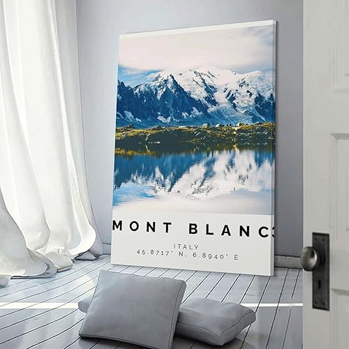 Miniatura 3 de Póster de Mont Blanc con impresión colorida, arte de pared del Mont Blanc, decoración de fotos, impresión de viaje, póster de GIF, pintura