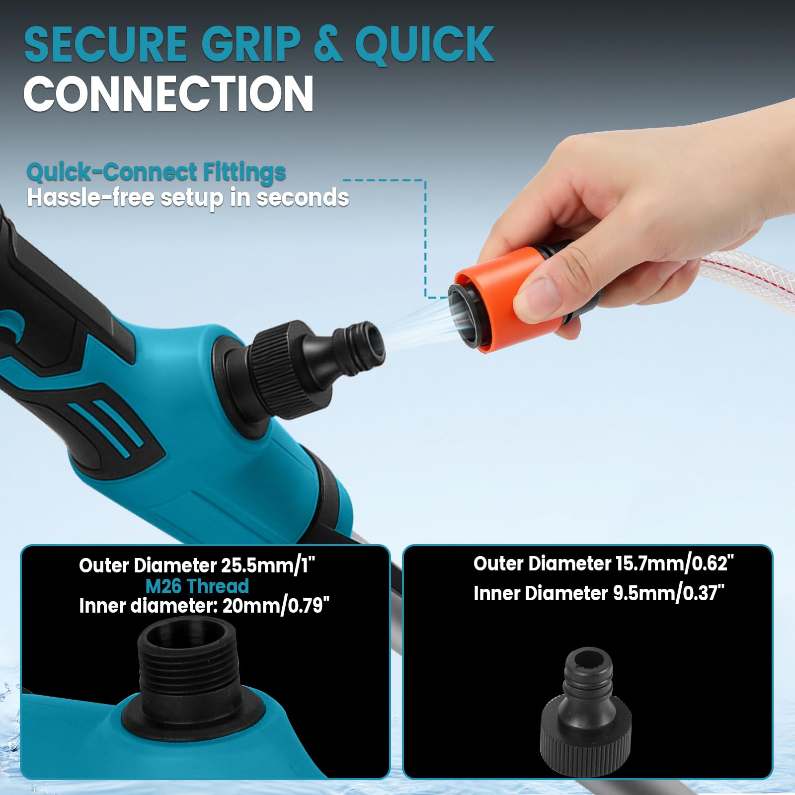 Bezprzewodowa pompka transferowa wody do Makita 18 V, przenośna pompa zanurzeniowa 2736 l/h i podnośnik 5 m, do ogrodu, stawu, łodzi, kampera, beczek przeciwdeszczowych, bez baterii