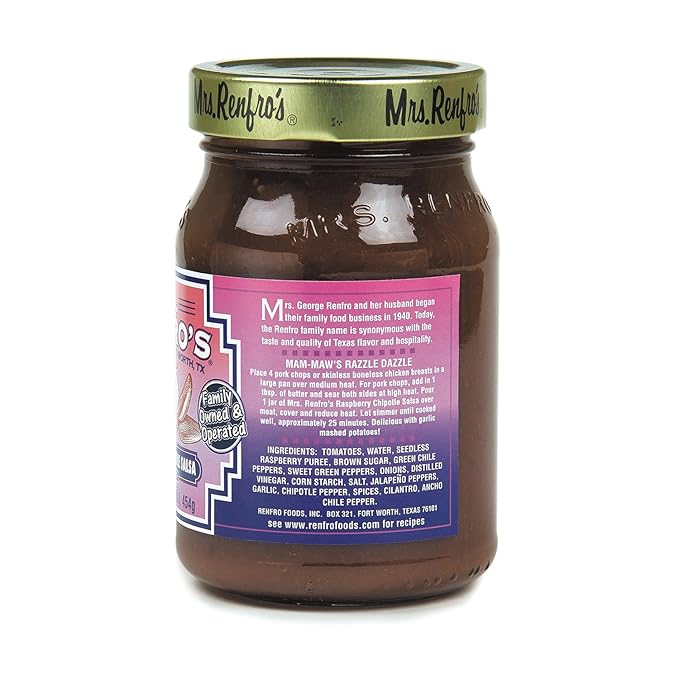 Salsa Mrs. Renfro's Raspberry Chipotle, 16 oz (Pack de 2) miniatura 3