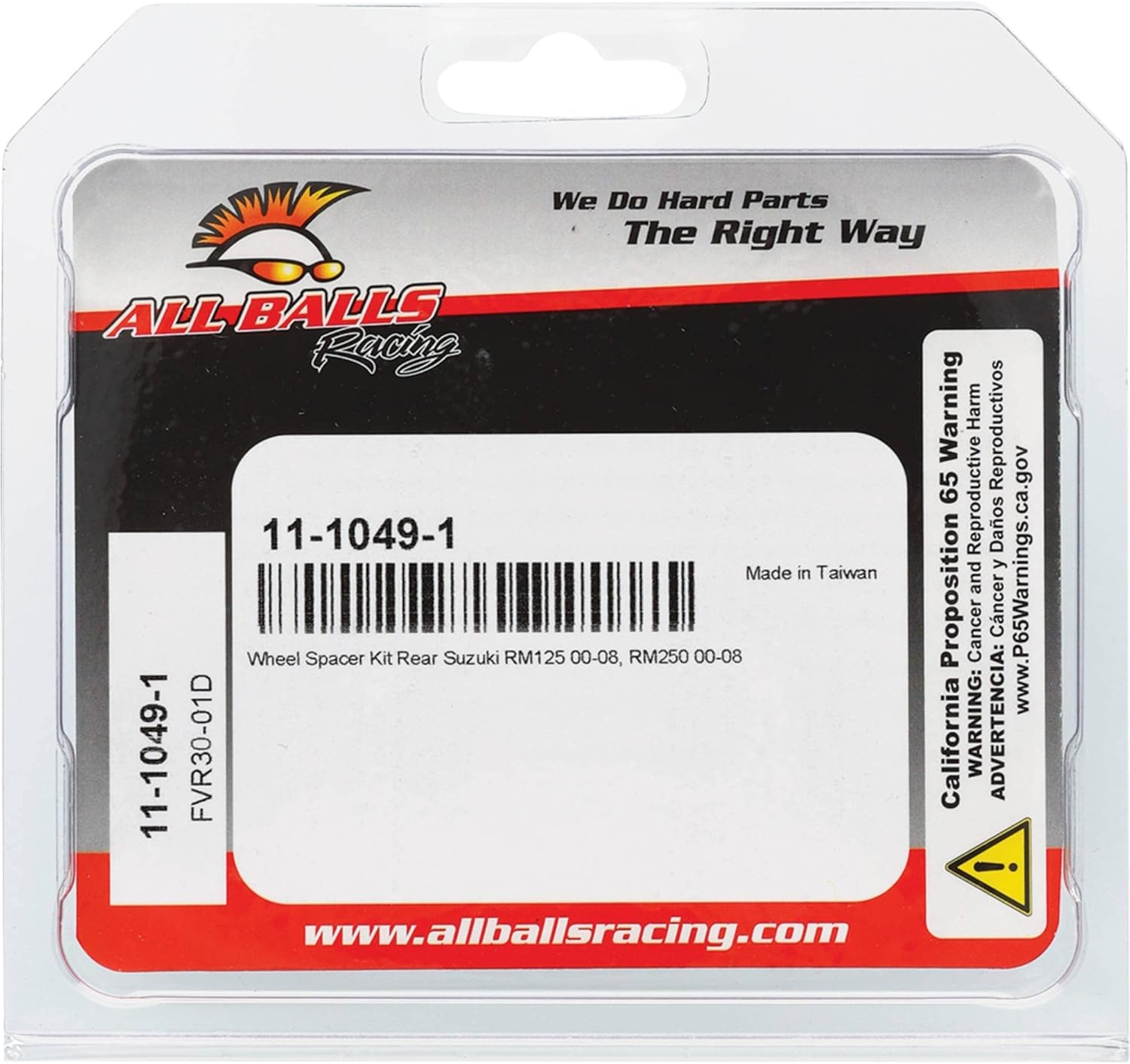 All Balls Racing 11-1049-1 Rear Wheel Spacer Kit Compatible with/Replacement For Suzuki RM 125, RM 250 2000-2008