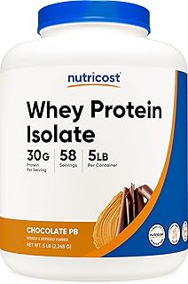Nutricost Whey Protein Isolate (Chocolate Peanut Butter, 5 Pound) Protei...