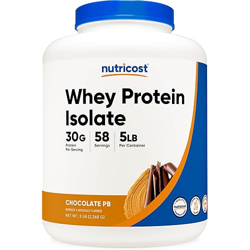 Nutricost Whey Protein Isolate (Chocolate Peanut Butter, 5 Pound) Protein Powder