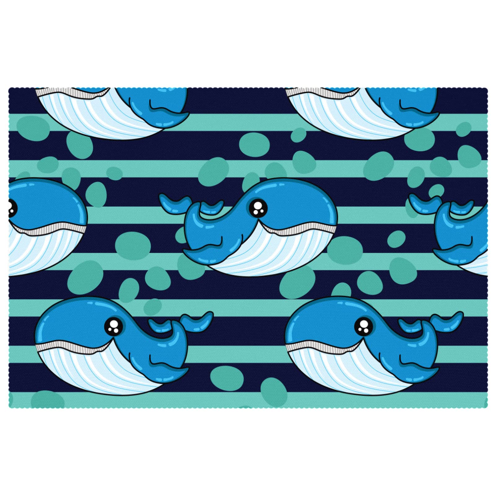 Set de table tissu Oxford motif dauphins lavable et thermique