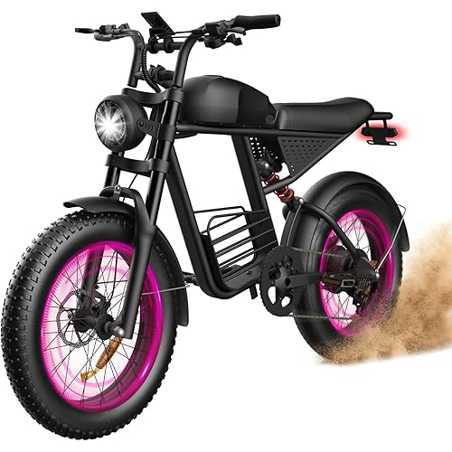 Electric Bike for Adults 1500W Peak Power, 20" Fat Tire All-Terrain E-Bike, 35MPH Top Speed 48V 18.9AH Lithium Battery, 31-60 Miles Range for Road Sand Mountain Snow