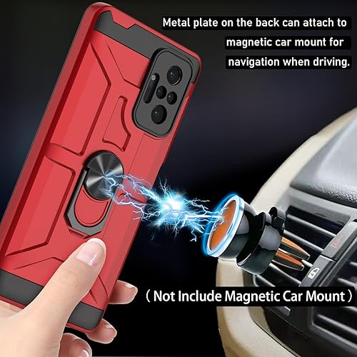 Miniatura 9 de Funda para Xiaomi Redmi Note 10 Pro, Redmi Note 10 Pro MAX con 3 protectores de pantalla de vidrio templado, soporte de anillo integrado y soporte