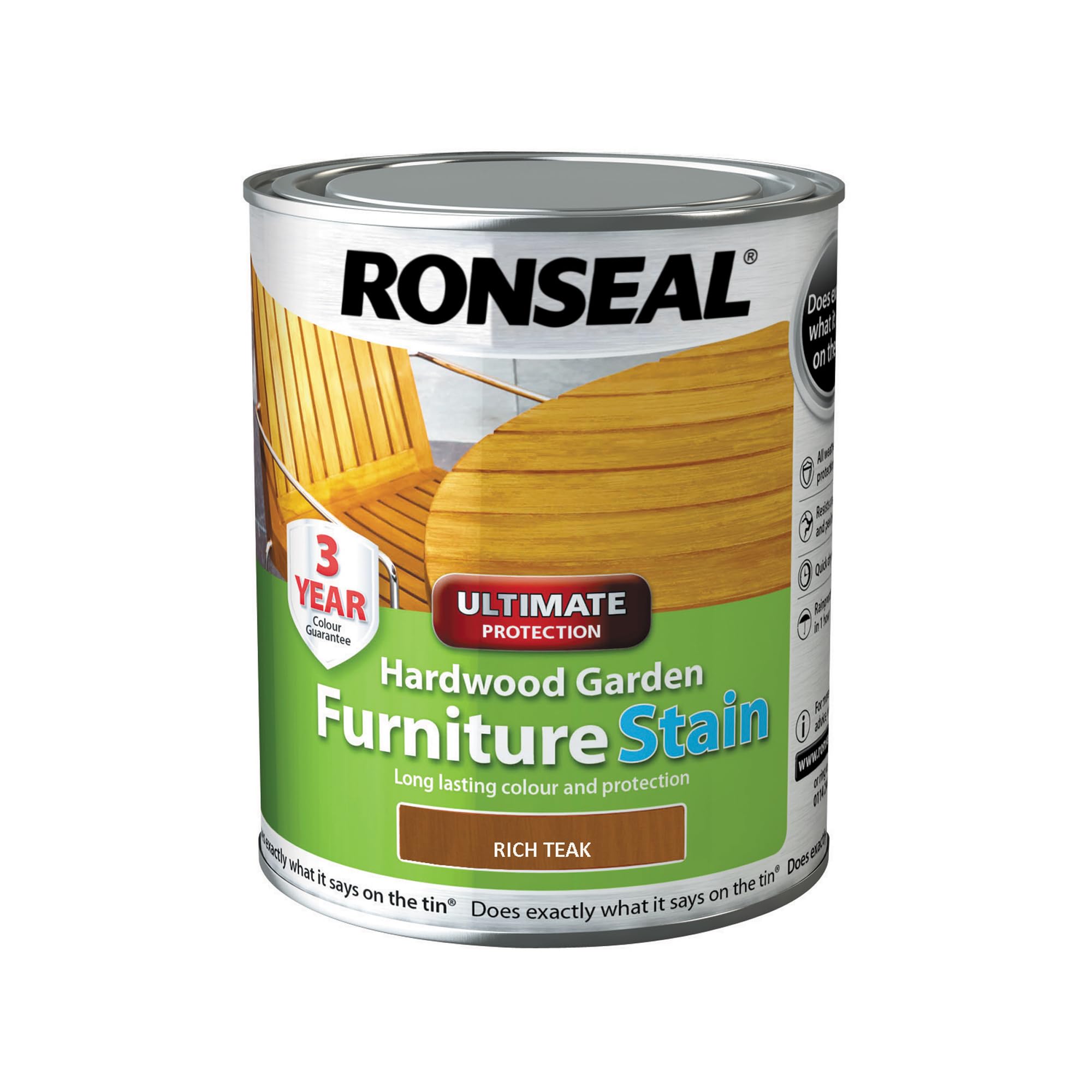 Ronseal HWFSRT50 piec na drewno liściaste bogate w plamy drewno tekowe 750 ml