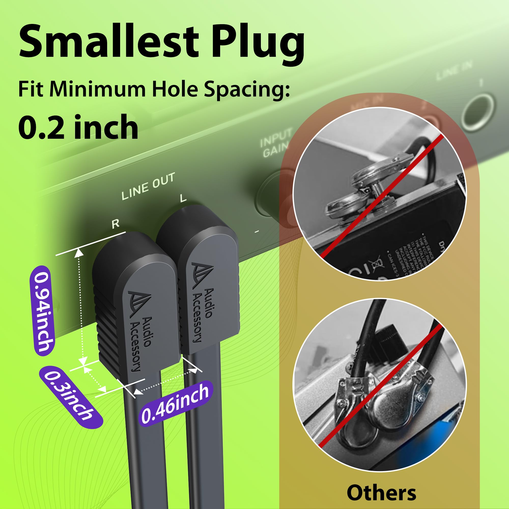 Amazon.co.jp: AA AUDIO ACCESSORY パッチケーブル 5cm 2本、ケブラー