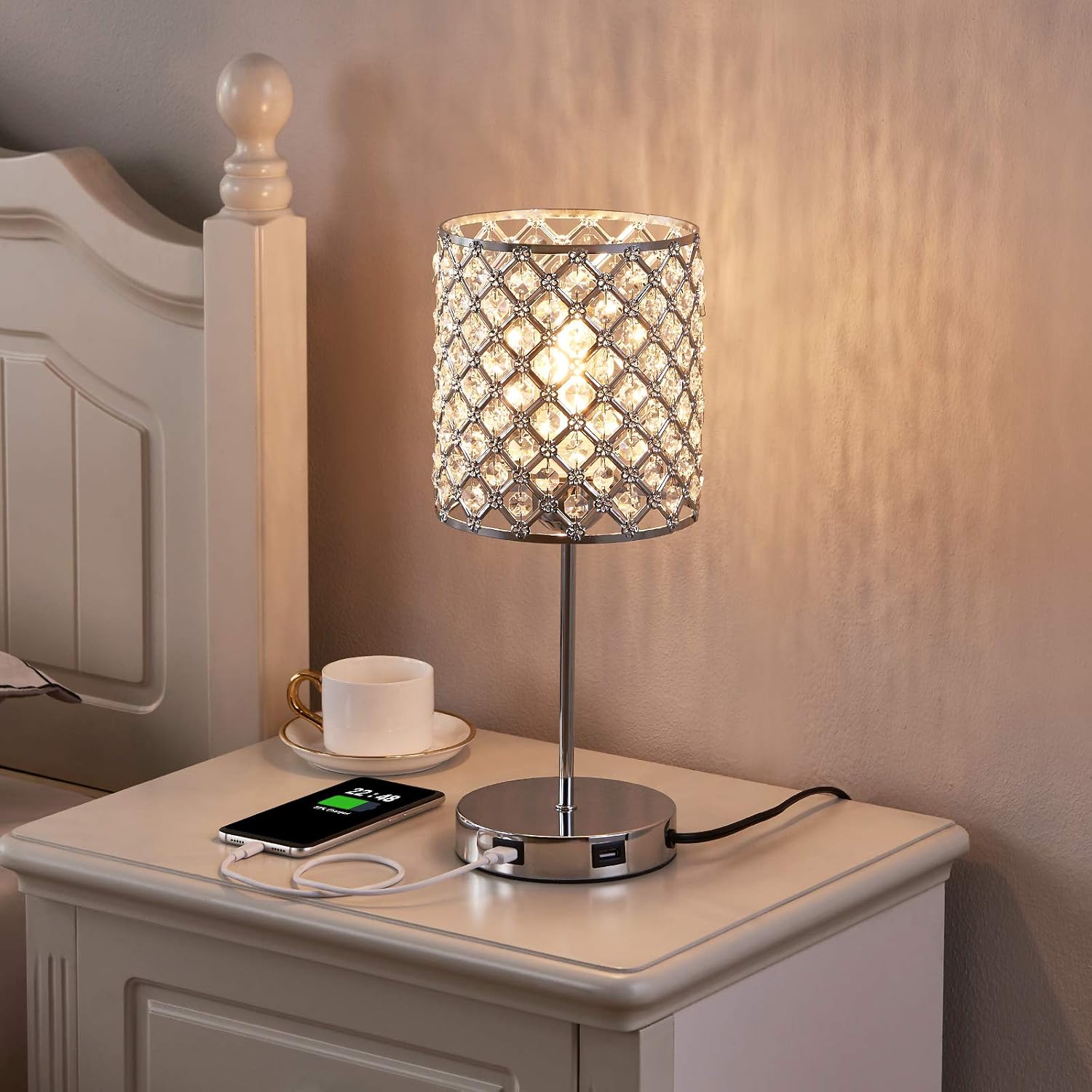 Black Friday Clearance Touch USB Crystal Lamp, Sliver Crystal Lamp Set of 2 with Bulbs, Bedside Lamps with Dual USB Ports and 3 Way Dimmable Touch, Nightstand Lamp Desk Light for Bedroom Living Room(Included Bulbs&2 Packs) 70% Off Everything Touch USB Crystal Lamp, Sliver Crystal Lamp Set of 2 with Bulbs, Bedside Lamps with Dual USB Ports and 3 Way Dimmable Touch, Nightstand Lamp Desk Light for Bedroom Living Room(Included Bulbs&2 Packs)