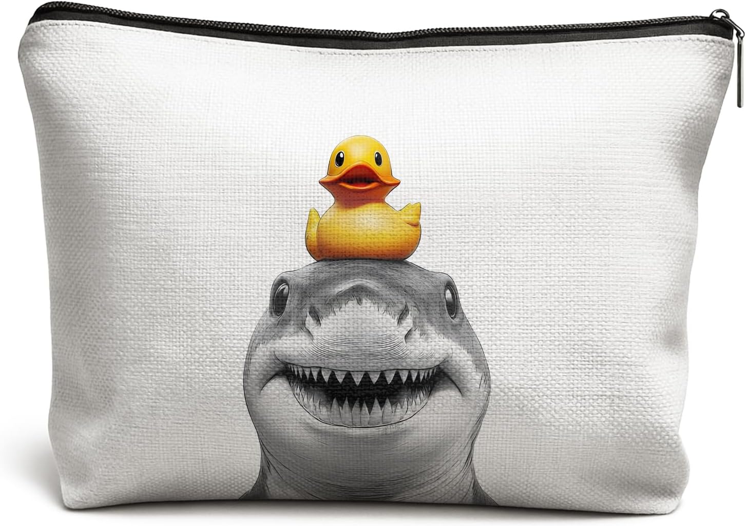 Shark Coastal Beach Makeup Bag, Shark Lover Gifts Cosmetic Toiletry Bags for Women, Gifts for Beach Lovers, Ocean Animal Makeup Zipper Pouch