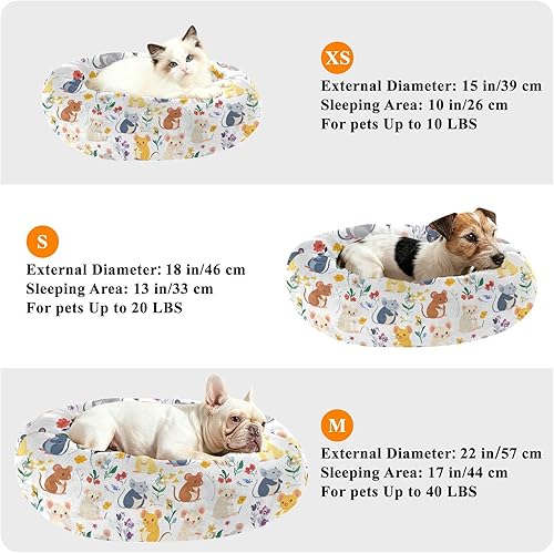 Miniatura 7 de KLL Lindo hurón ratón blanco antideslizante mascota gato cama esponjosa gato cama cueva para mascotas de tamaño pequeño dormir cama elevada para
