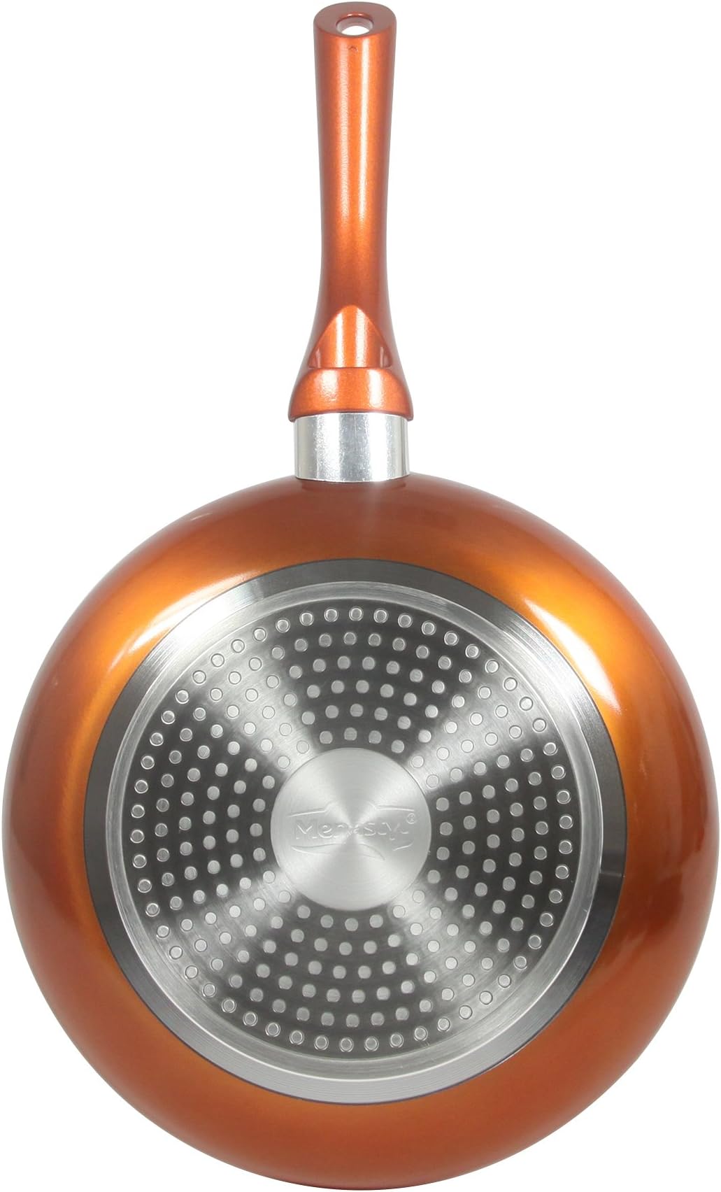 Menastyl Cooking 8017656 Caramel Flashy Menastyl Range Frying Pan 28 cm Aluminium Suitable for All Heat Sources Including Induction 28 cm Orange
