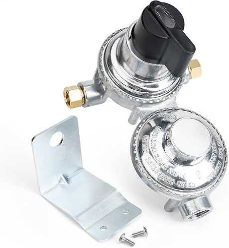 Onlyfire - Regulador de cambio automático de propano de 2 etapas, regulador de gas LP, remolques de caravana, reguladores de propano de doble etapa