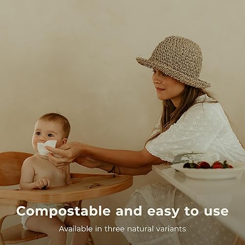 Miniatura 5 de Ecoriginals - Paquete de 12 toallitas húmedas - Toallitas biodegradables para bebés con leche de cabra de Nueva Zelanda, 99.7% de agua purificada de
