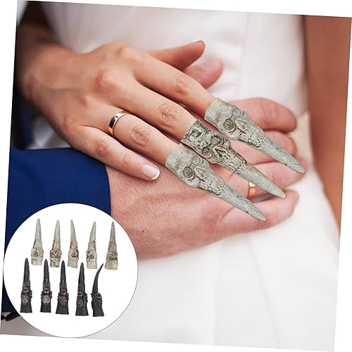 Miniatura 4 de Uñas falsas espeluznantes para Halloween, bruja, para fiesta de cosplay aterradora