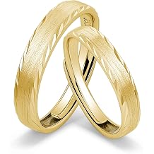 Meissa 2Pcs Couple Rings for Men and Women 925 Sterling Silver Wedding Band Matching Promise Rings Handmade Bridal Jewelry