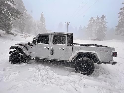 Miniatura 3 de Decal Mods Gladiator - Calcomanías gráficas de cabecera de 4 x 4 para Jeep WranglerGladiator JLJT (2019-2024), negro con contorno naranja FBOO
