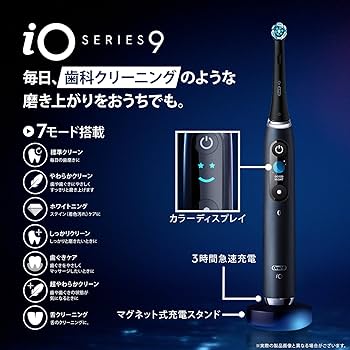 Amazon.co.jp: ブラウン 電動歯ブラシ オーラルB iO9 iOM92B20BK-W