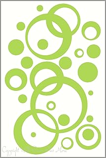 Key Lime Green Wall Vinyl Sticker Decal Circles, Bubbles, Dots 25+ Pc