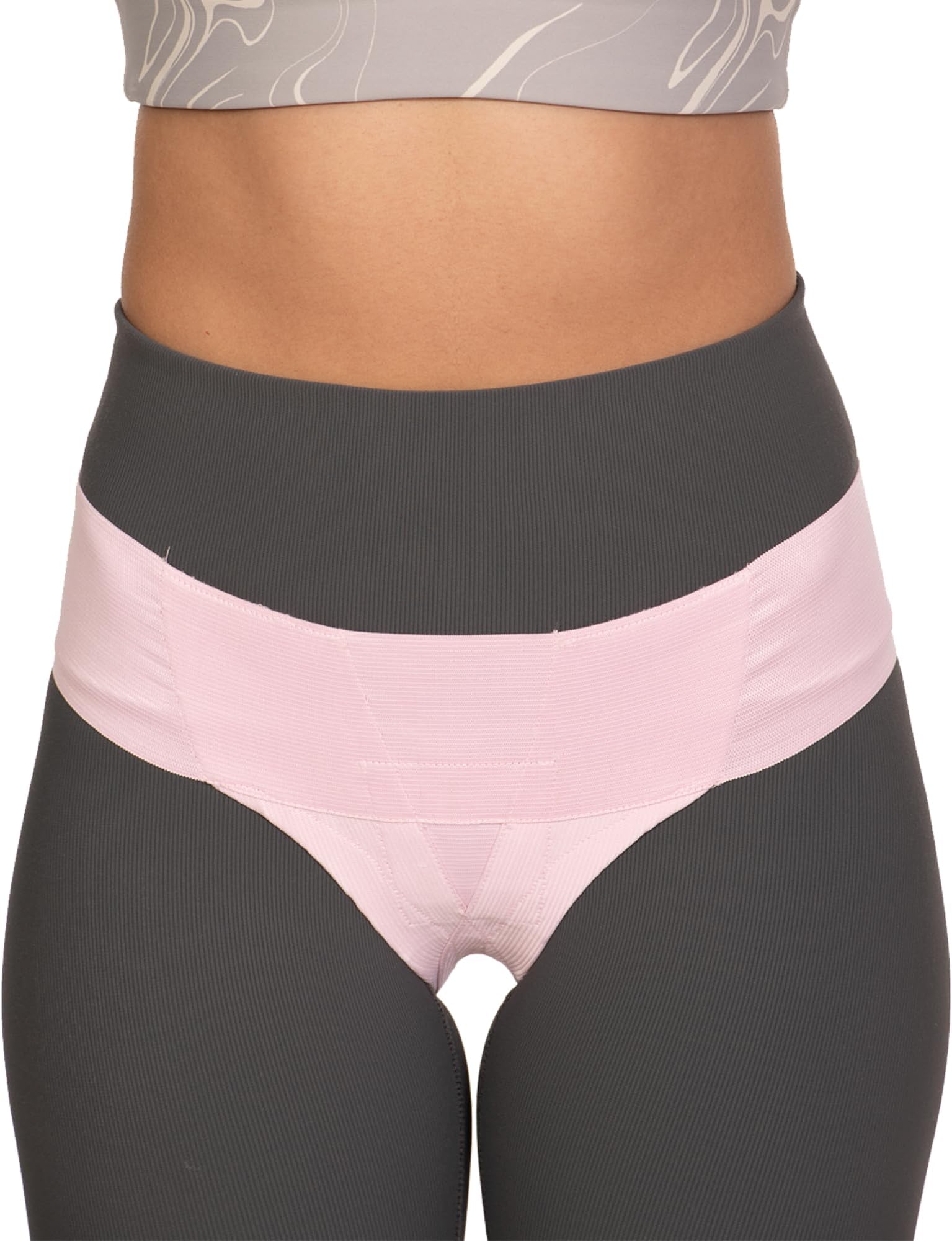 Pelvic Support Belt for Women | Pregnancy & Postpartum Uterus Girdle | SPD, Bladder Support, Vulvar Varicosities Relief | Low Waist - Pink (Medium - Brief size 26 fits waist up to 31 inches)