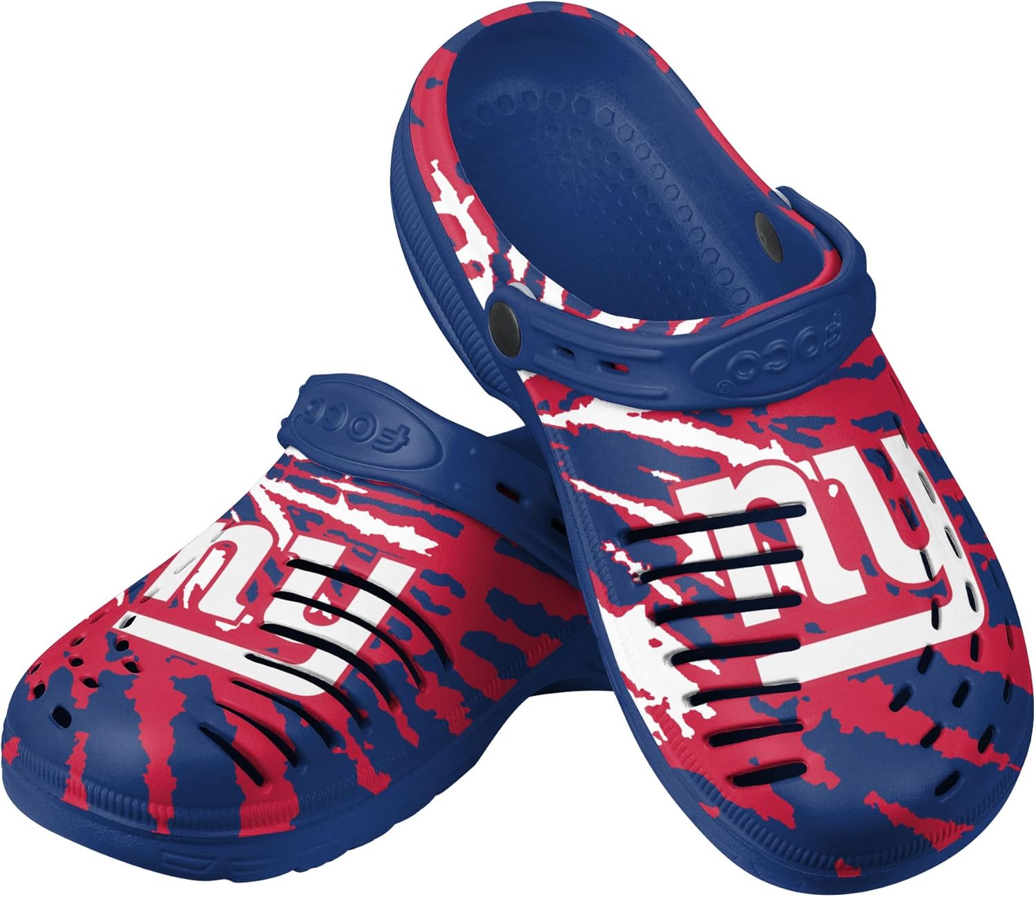 FOCO Mens NFL Team Logo Tie-dye Garden Water Sandals Shoes Slipper Clogs with Strap