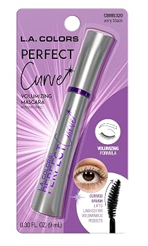 L.A. COLORS Perfect Curved Mascara carded, Black CBMS320A