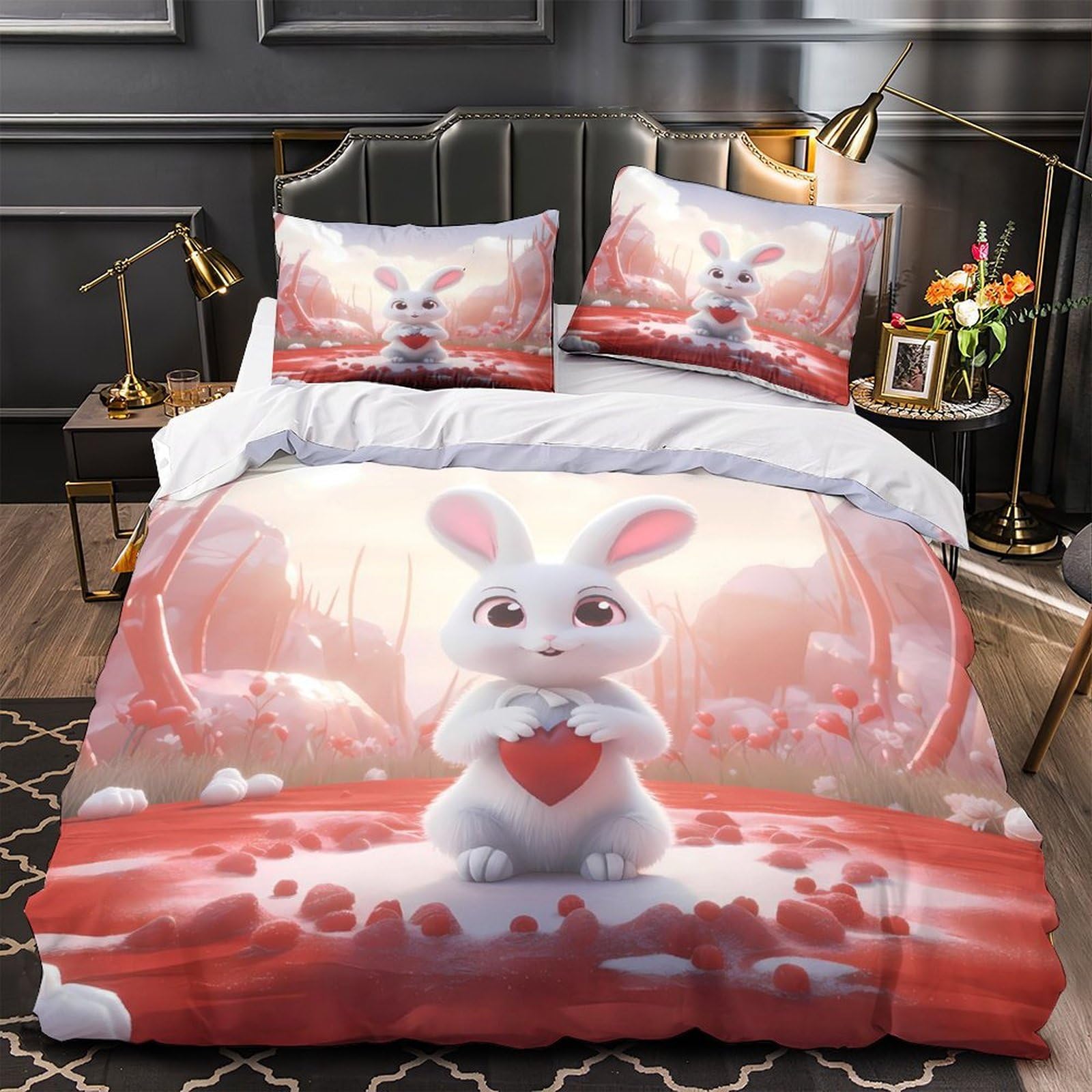 Parure de lit 3D personnages bleus pour décorer une chambre double chaleureuse