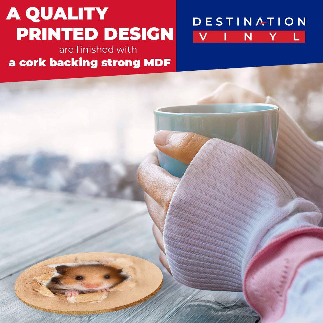 Destination Vinyl Ltd Lot De 2 Dessous De Verre Ronds Motif New York