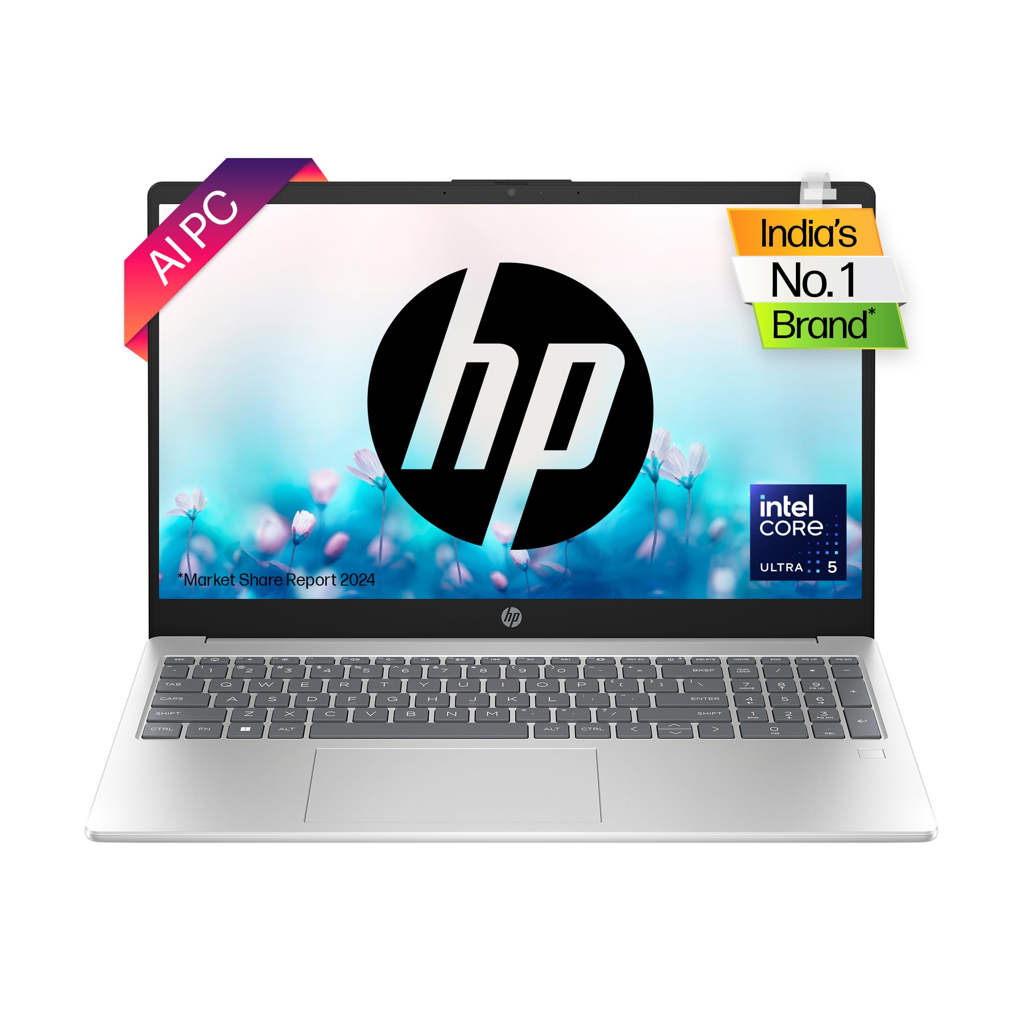 HP Laptop 15, Intel Core Ultra 5 125H, 15.6-inch (39.6 cm), FHD, 16GB DDR5, 1TB SSD, Intel Graphics, 1080p FHD Camera w/Privacy Shutter, Anti-Glare, Backlit KB (Win 11, Silver, 1.65 kg), fd1197TU (B0DGX5X7NZ) Amazon Price History, Amazon Price Tracker