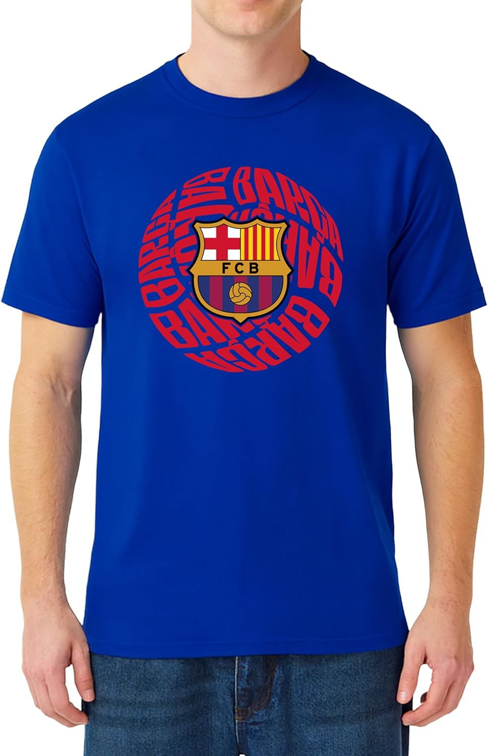 Icon Sports Spanish Soccer Unisex-Adult Icon Sports Officially Licensed Fc Barcelona Cotton T-Shirt - Unisex Adult