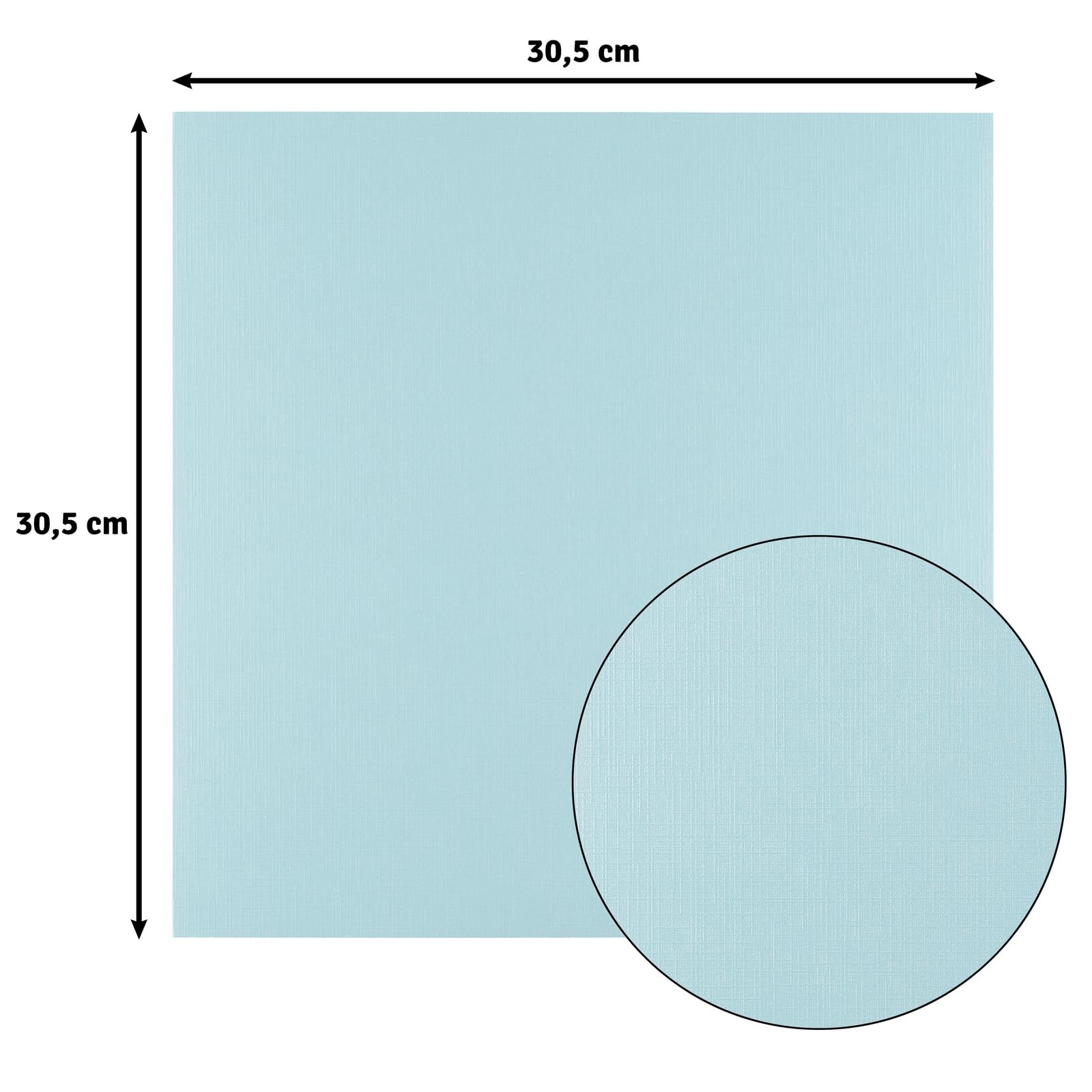 Florence Niebieski lniany papier 250 g - papier do scrapbookingu 30,5 x 30,5 cm - Ocean - Kolorowy papier kartonowy - Eleganckie zaproszenia, pudełka na prezenty i projekty artystyczne
