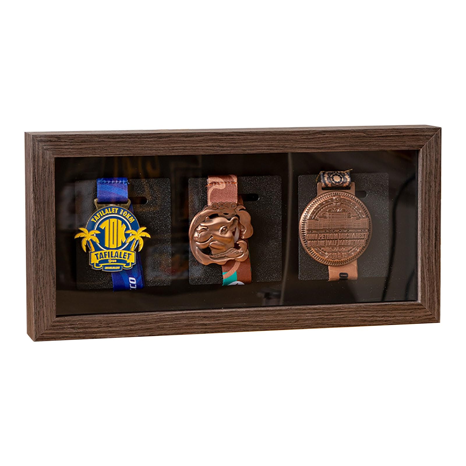 Achievement Holder Frame with Roomy Design Fits Numerous Badges for Proud Exhibition in Living Space Sports Relics Display