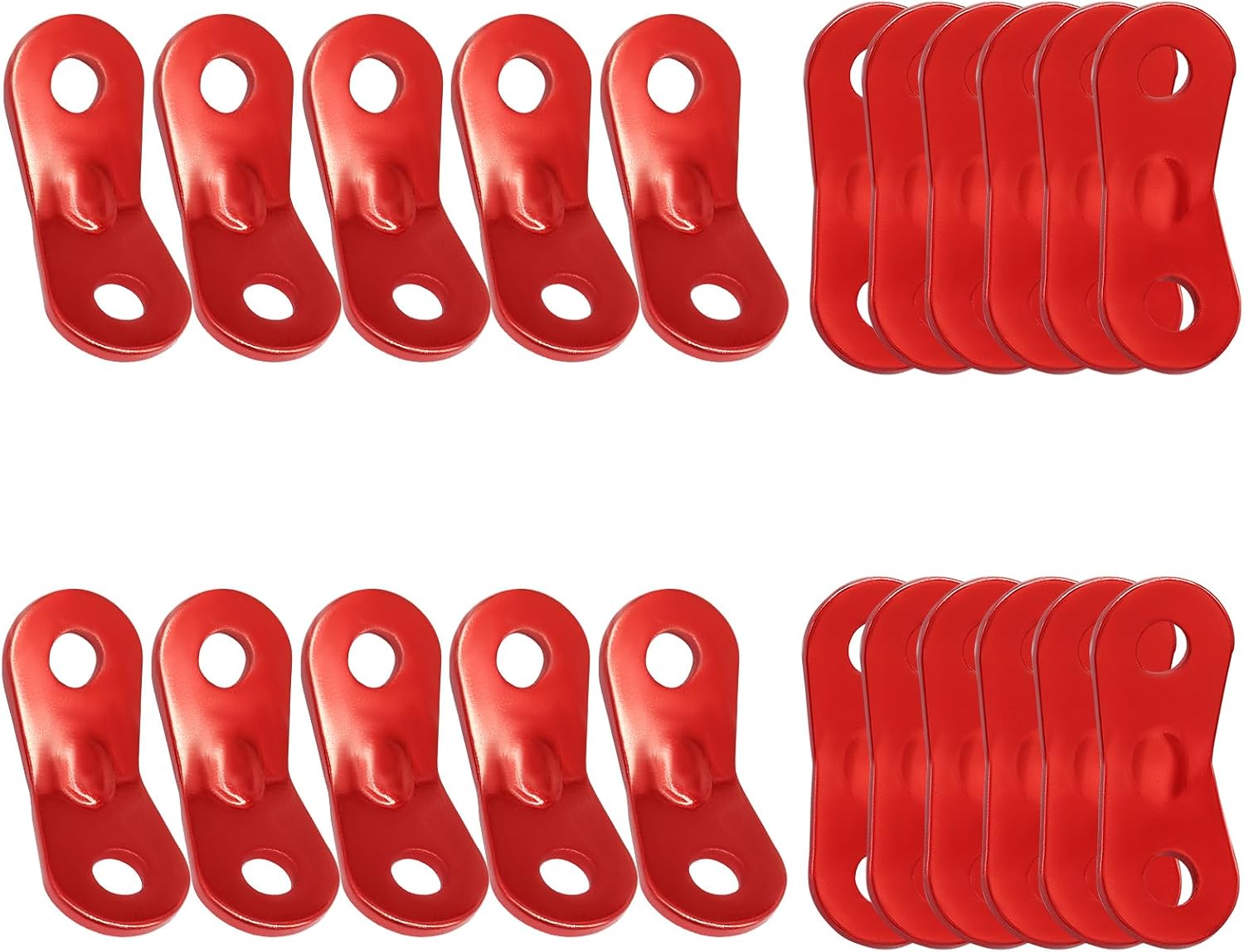 20 Pack Rope Tensioner and Tightener, Adjusters Cam Jam Cord Tighteners Aluminum Alloy Camping Tent Guyline Cord for Outdoor Tent Camping Hiking Accessories(Red)