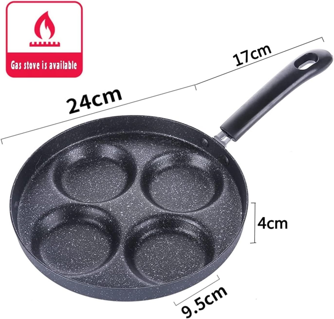 Stuffed Pancake Pan Pancake Pan Pancake Pan,Egg Frying Pan,Multifunction Frying Pan Alloy 4 Units Skillet Cookware Pot Egg Pancake Steak for Gas Cooker Frying pan Wo