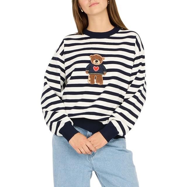 Forever 21 womens Sweater With Chenille Graphic