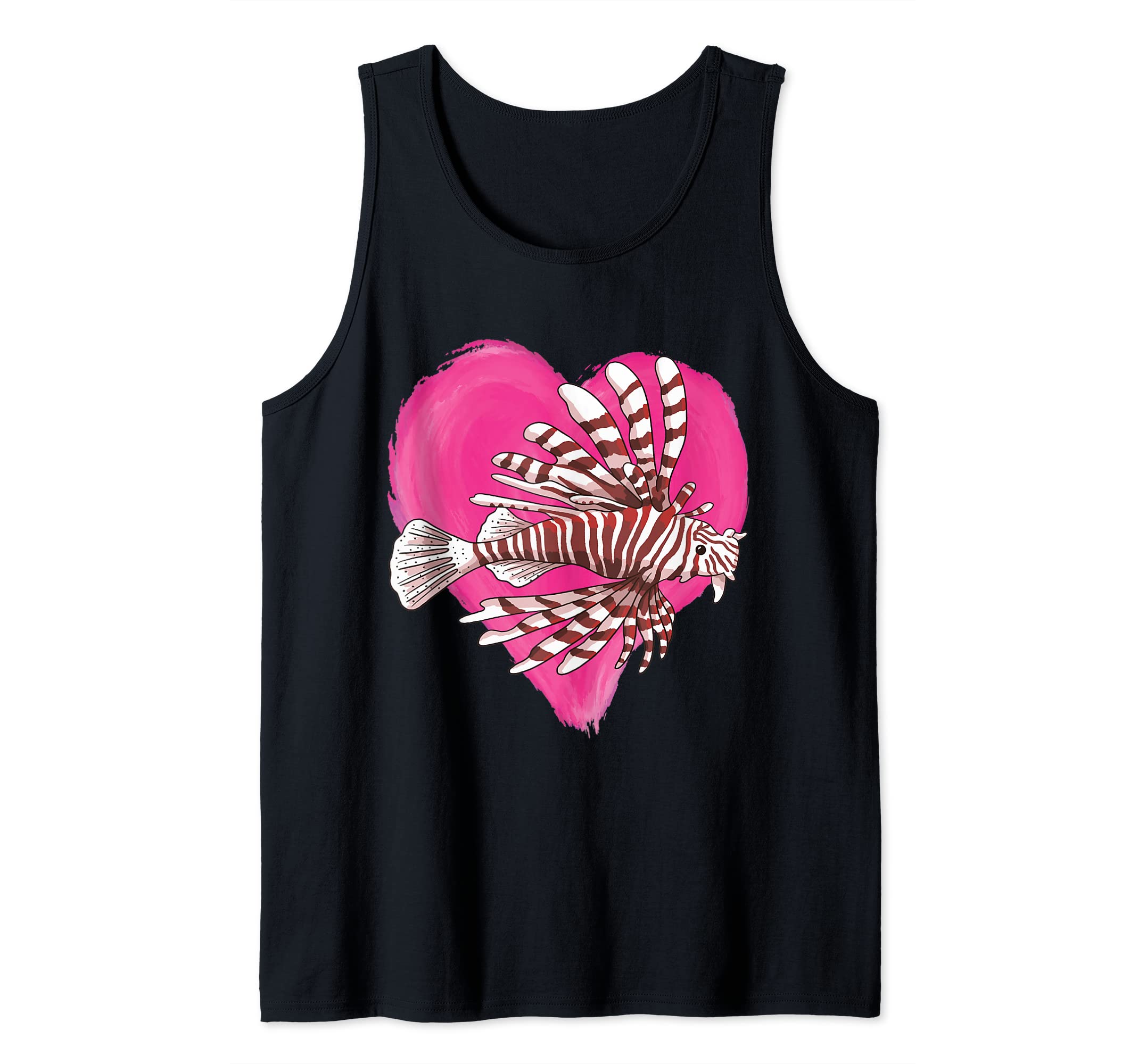 Devil Firefish Heart Design Fish Love Lover Devil Firefish Tank Top