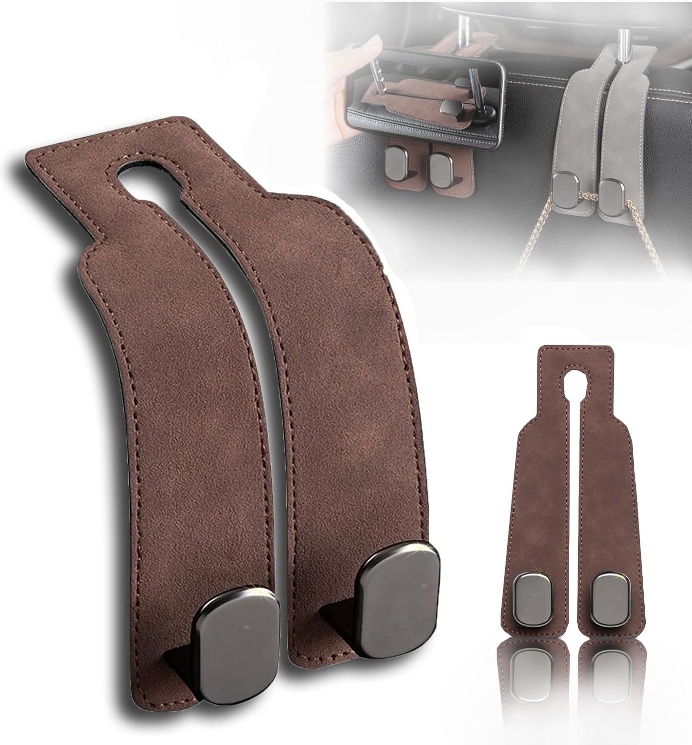 Ganci Poggiatesta Auto Con Strass - 2 Pezzi In Acciaio Inox | Per Bagagli E Accessori - Foto 11
