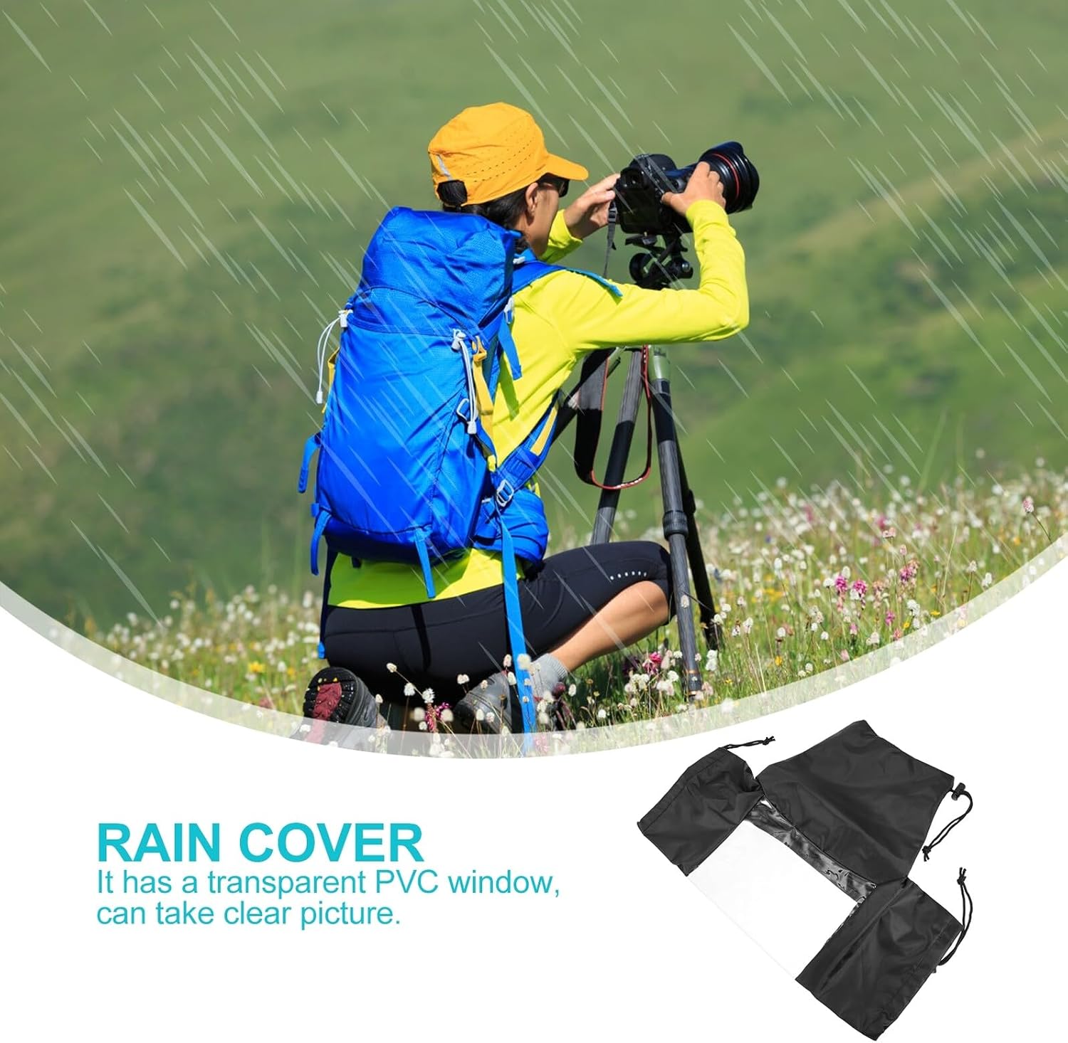 Kichvoe DSLR Camera Rain Cover Waterproof Rain Protector Raincoat for Outdoor Photography for Digital Cameras