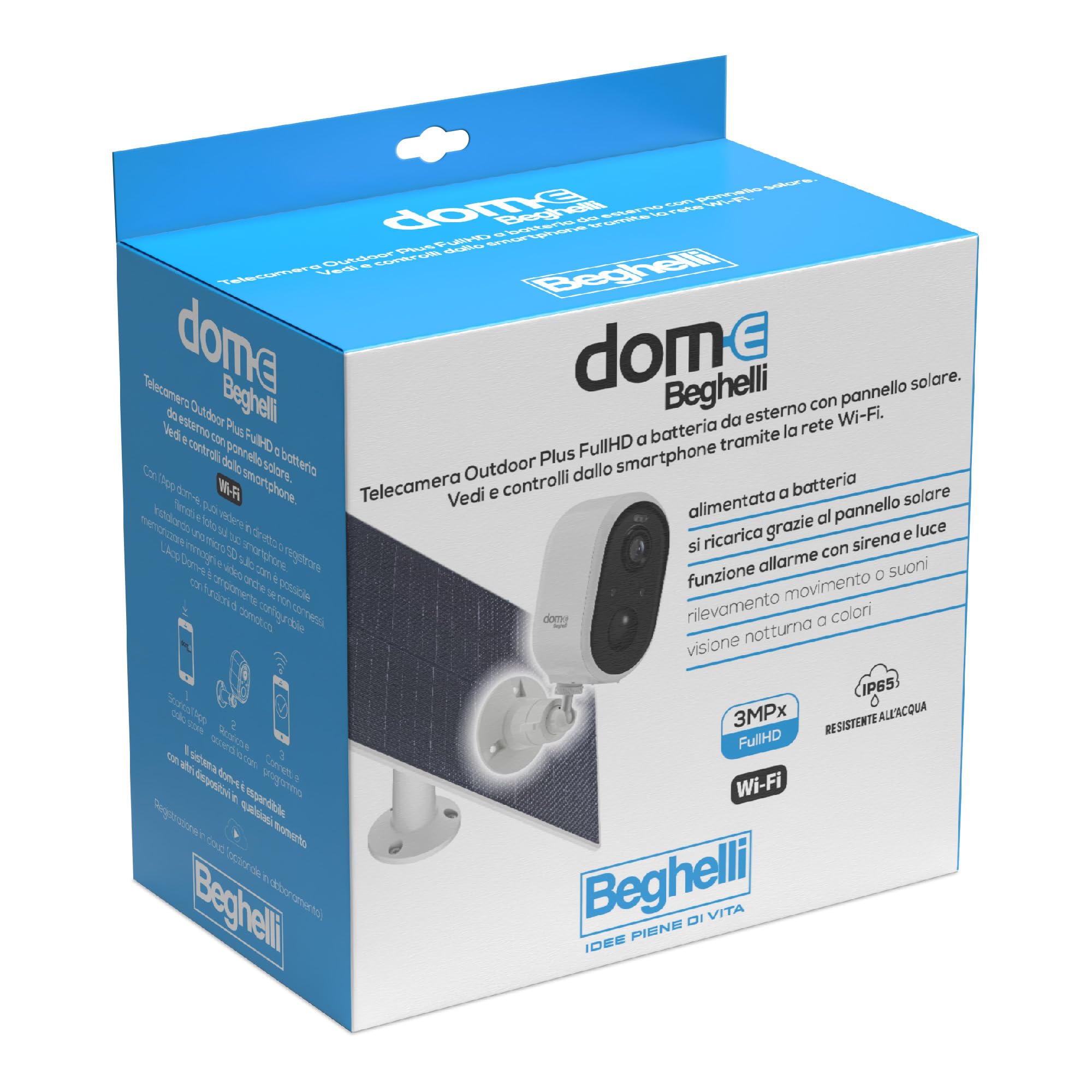 Dom-e Kit Telecamera Outdoor con Pannello Solare
