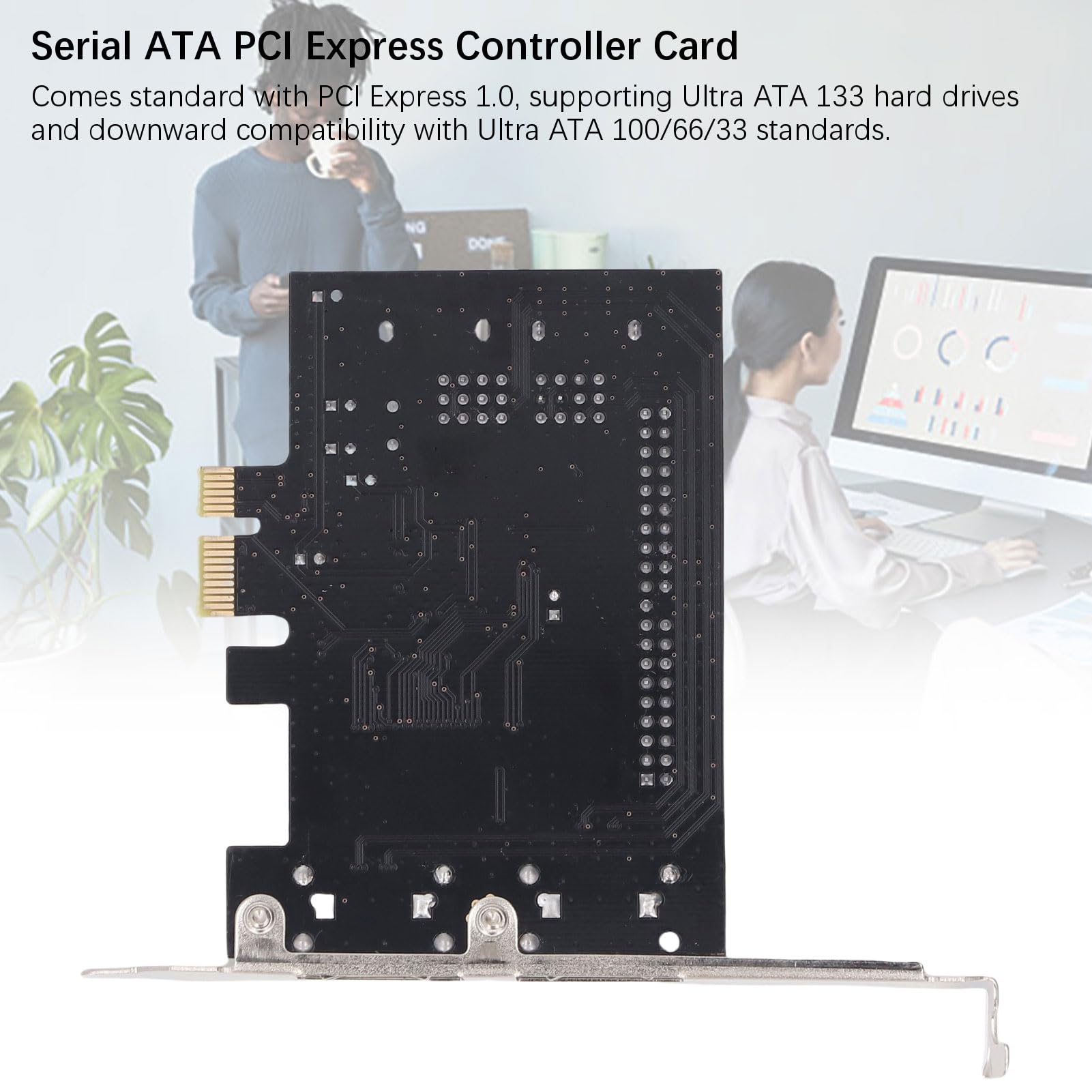 Carte Contrôleur PCI Express Serial ATA, Adaptateur 2 Ports PCIE vers Serial ATA ESATA IDE, pour 2000, 7, 8, Server 2003, Vista, Linux, OS X et Dos