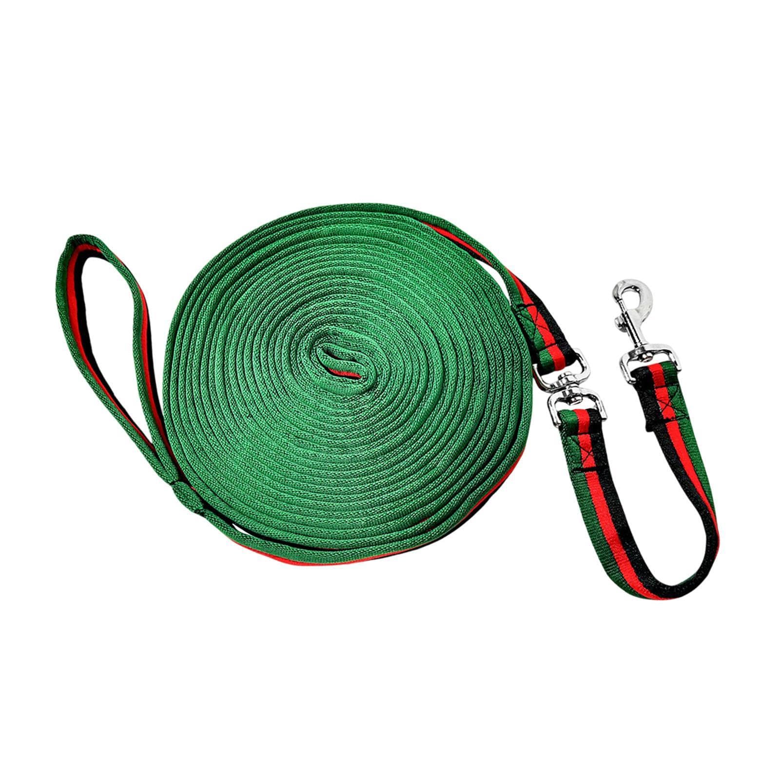 Corda per Cavalli Resistente in Poliestere Moschettone Sicuro Maniglia Ergonomica Controllo Comodo per Cavalli Cani Pecore Adatta per attività Equestr, Verde Rosso Nero
