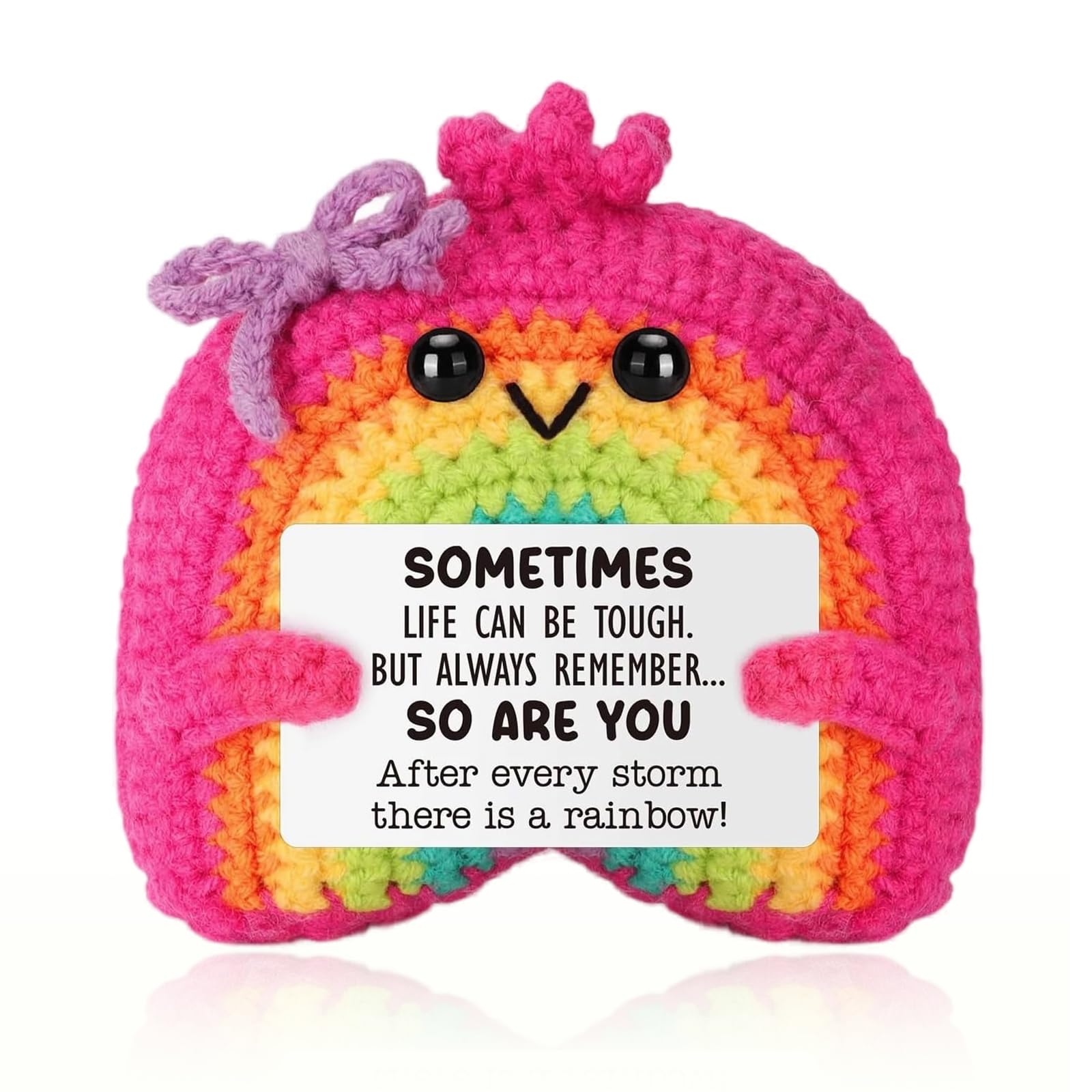 Kexinmierxi Crochet Rainbow Doll, Emotional Support Crochet Rainbow Gifts