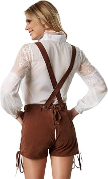 dressforfun 900802 Pantaloni Tirolesi da Donna, Fini e Accurati Ricami a  Forma di Cuore e Fiori, Marrone, Costume Tradizionale -Diverse Misure (L|  Nr. 302812) : Amazon.it: Abbigliamento