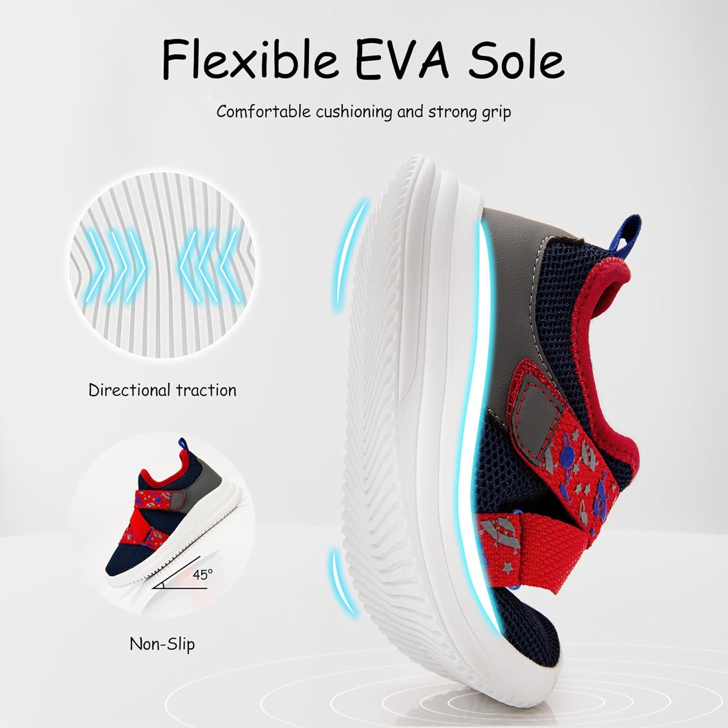 SKYWHEEL Toddler Shoes Boys Girls Tennis Slip On Sneaker Comfy Breathable Mesh Lightweight Athletic Running Walking Casual Shoes for Kids - Image 5