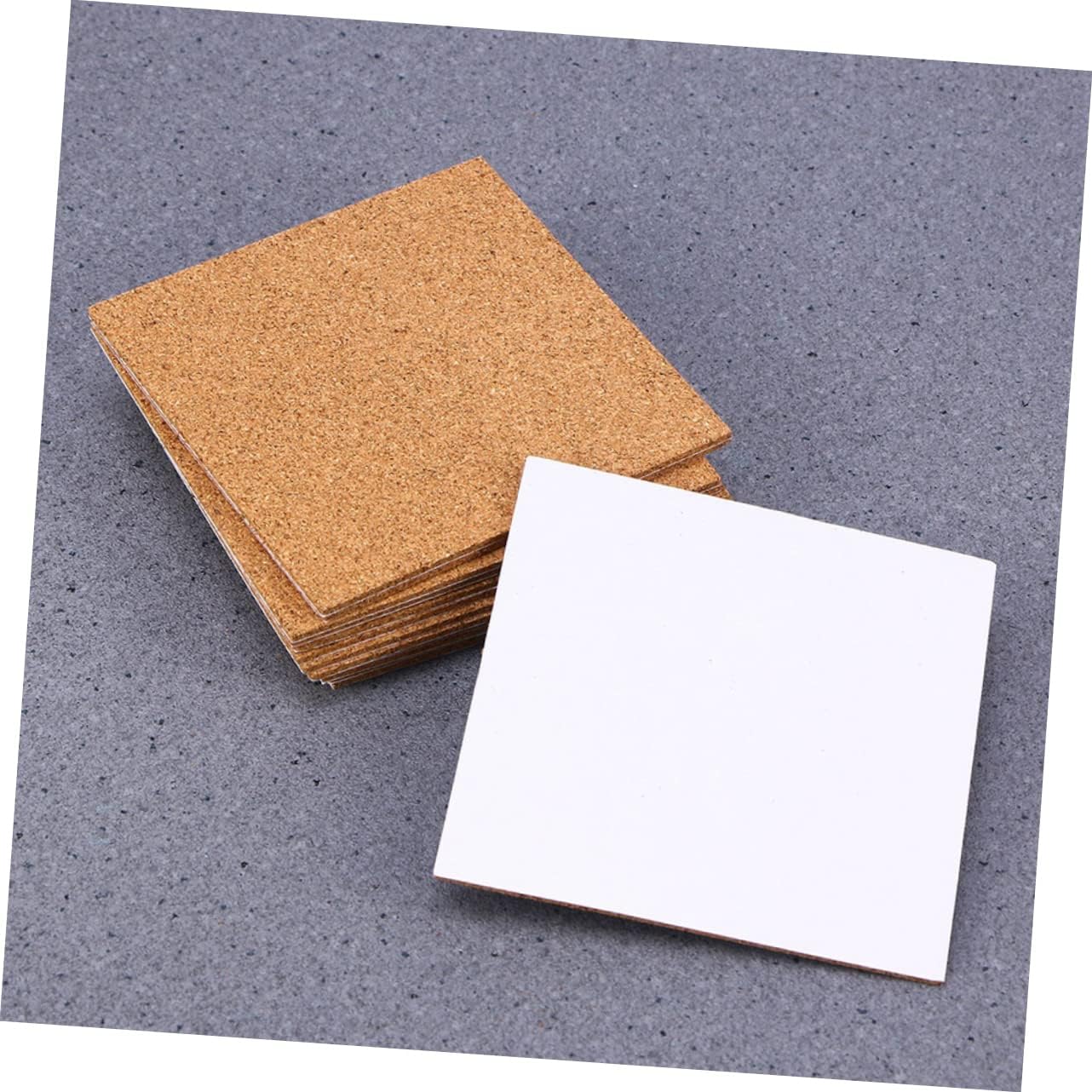 28Pcs Self-Adhesive Cork Squares for Potted Plants, Brown