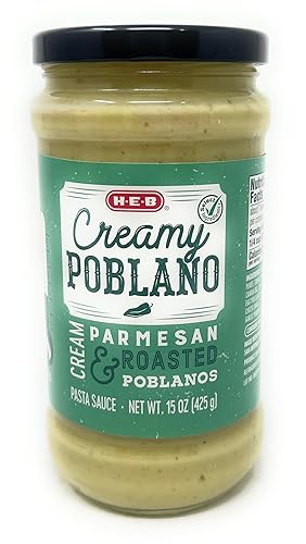 H‑E‑B Creamy Alfredo Poblano Pasta Sauce 15oz - 1 bottle
