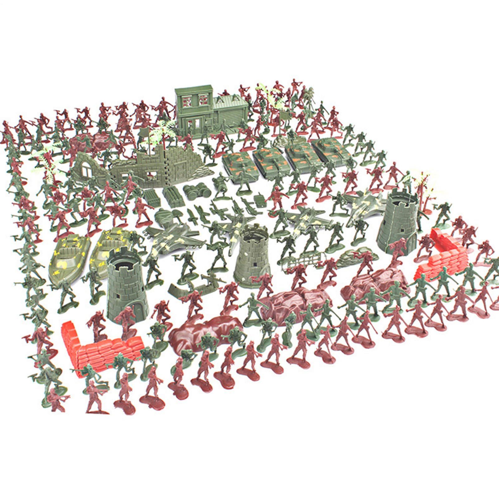 Soldier Playset – 100 Piece Action Figures Set, Multifunctional Militaryy Toys, Interactive Educational Figures | Decorative Soldier Toys with Weapons for Boys Girls Kids Imaginative Play