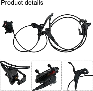 Mountain Bike Hydraulic Disc Brake Set, Front 850mm Rear 1350mm, Aluminium Alloy Levers Calipers for MTB Brake Hydraulic Bilateral Brake