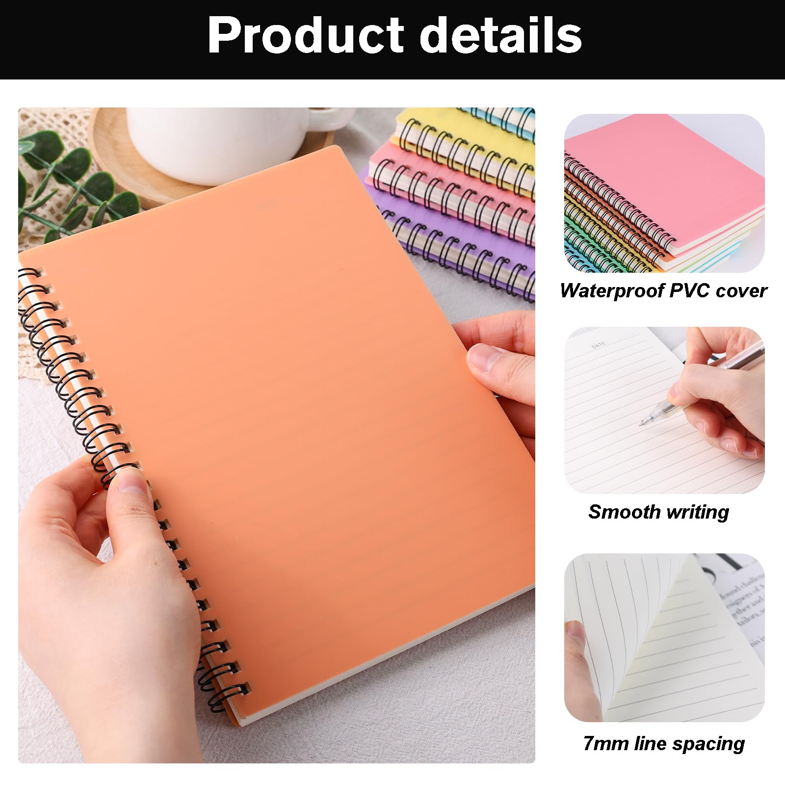 Koogel 6PCS Spiral Notebooks Macaron Colours - Image 3