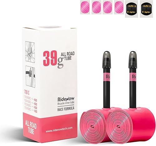 Miniatura 18 de Ridenow 2-Pack Bike Inner Tube for 700/18C-28C, 700/18C-32C,700/28C-38C with 45/65/85 mm Metal &TPU Presta Valves for Road Bikes, Super Light