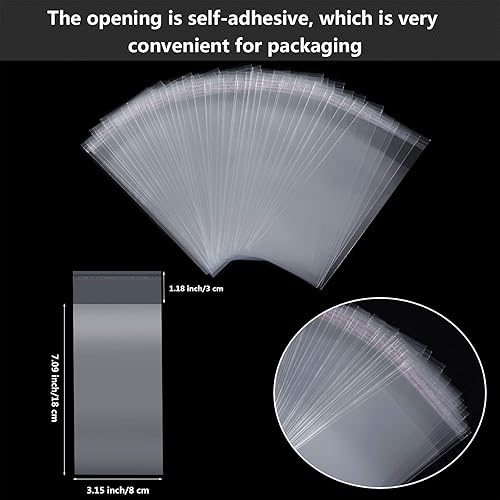 Miniatura 7 de Boao Juego de 200 palitos de helado y bolsas, incluye 100 bolsas de helado autoadhesivas, 100 palitos de madera desechables para manualidades (4.49